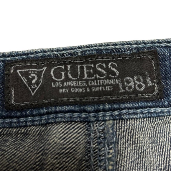 Guess Leather Fringe Denim Mini Skirt - Picture 5 of 6